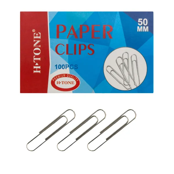 Скрепки никелированные 50 мм, 100 шт H-Tone (JJ40304-50) - Фото 4