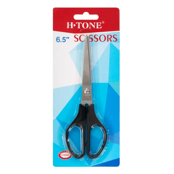 Ножиці офісні 165 мм в блістері, чорні H-Tone (JJ40653) - Фото 4