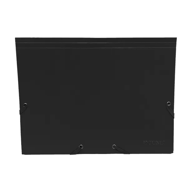 Папка пластиковая на резинках А4, черная H-Tone (JJ40941-black) - Фото 1