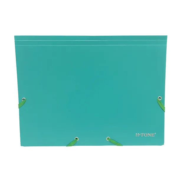 Папка пластикова на гумках А4, зелена H-Tone (JJ40941-green) - Фото 2