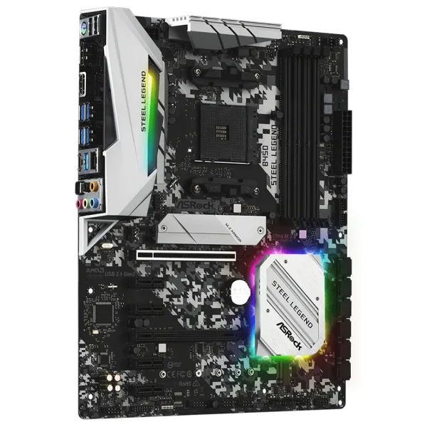 Материнська плата B450 STEEL LEGEND ASRock (B450_STEEL_LEGEND) - Фото 4