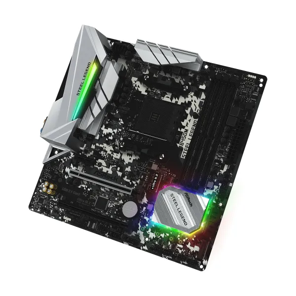 Материнська плата B450M STEEL LEGEND ASRock (B450M_STEEL_LEGEND) - Фото 4