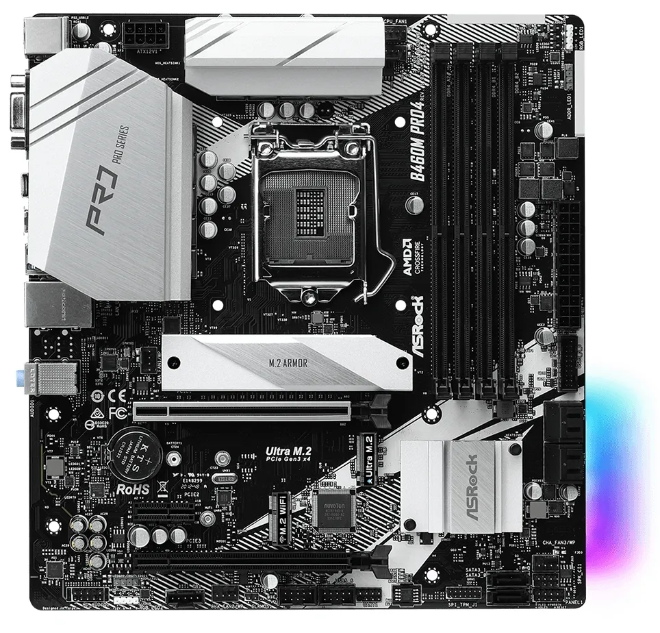Материнська плата B460M PRO4 ASRock (B460M_PRO4) - Фото 2