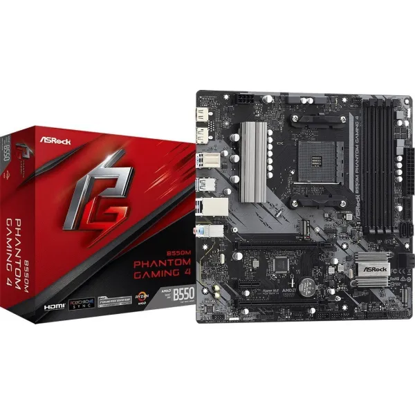 Материнская плата B550M-HDV ASRock (B550M_PHANTOM_GAMING_4) - Фото 1