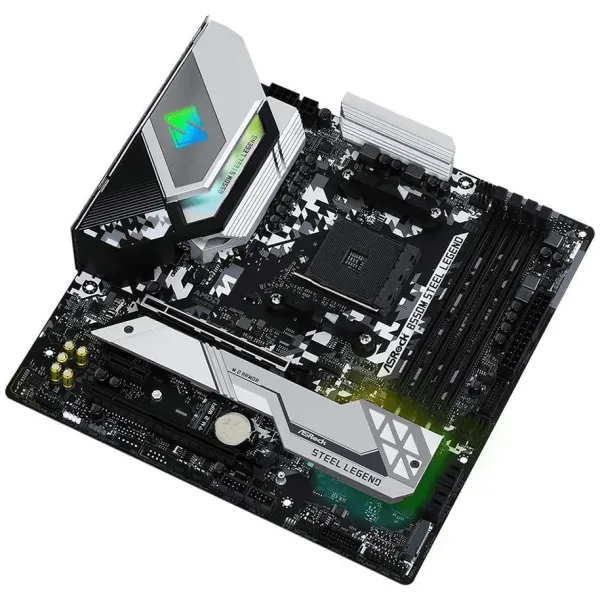 Материнська плата B550M STEEL LEGEND ASRock (B550M_STEEL_LEGEND) - Фото 1