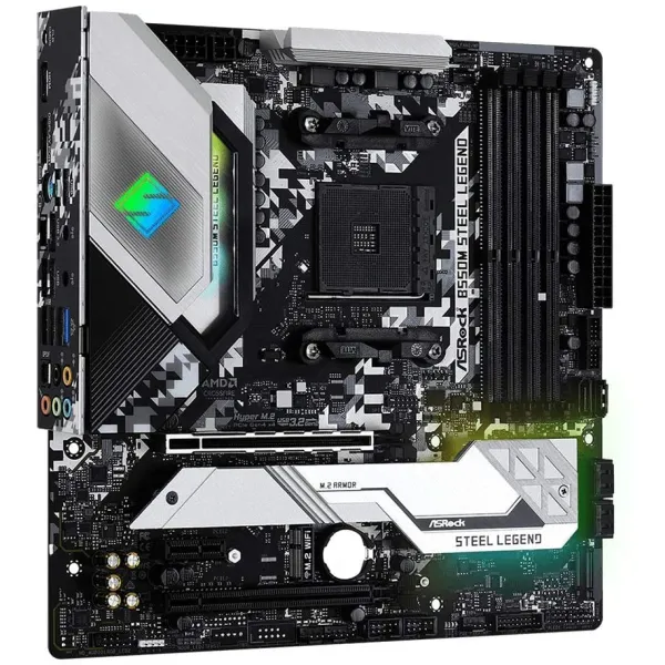 Материнська плата B550M STEEL LEGEND ASRock (B550M_STEEL_LEGEND) - Фото 2