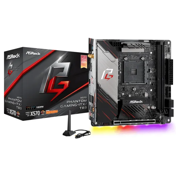 Материнська плата X570 Phantom Gaming-ITX ASRock (X570_PHANTOM_GAM-ITX/TB3) - Фото 1
