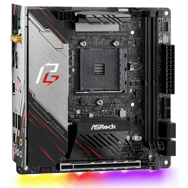 Материнська плата X570 Phantom Gaming-ITX ASRock (X570_PHANTOM_GAM-ITX/TB3) - Фото 4