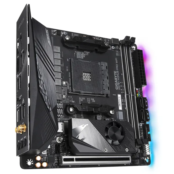 Материнська плата  X570I AORUS PRO GIGABYTE (X570I_AORUS_PRO_WIFI) - Фото 1