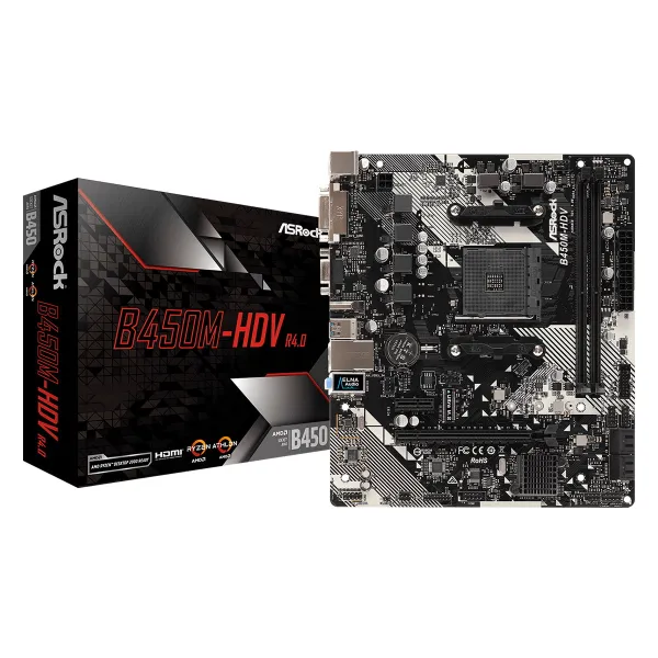 Материнская плата B450M-HDV R4.0 ASROCK (B450M-HDV R4.0) - Фото 2