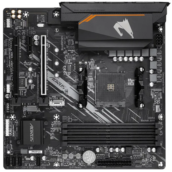 Материнская плата B550M AORUS ELITE GIGABYTE (B550M AORUS ELITE) - Фото 2