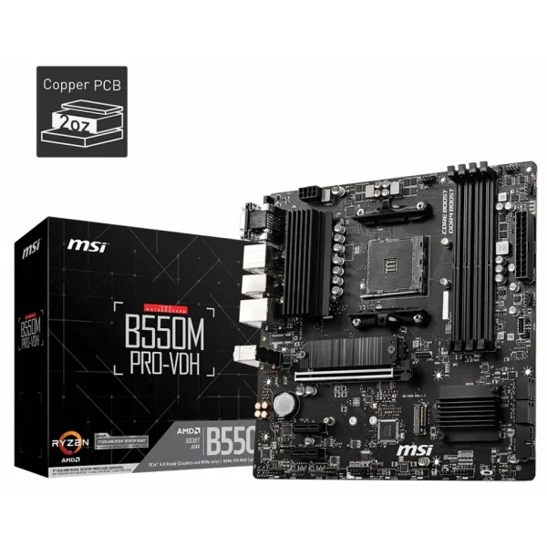 Материнська плата B550M PRO-VDH MSI (B550M PRO-VDH) - Фото 3
