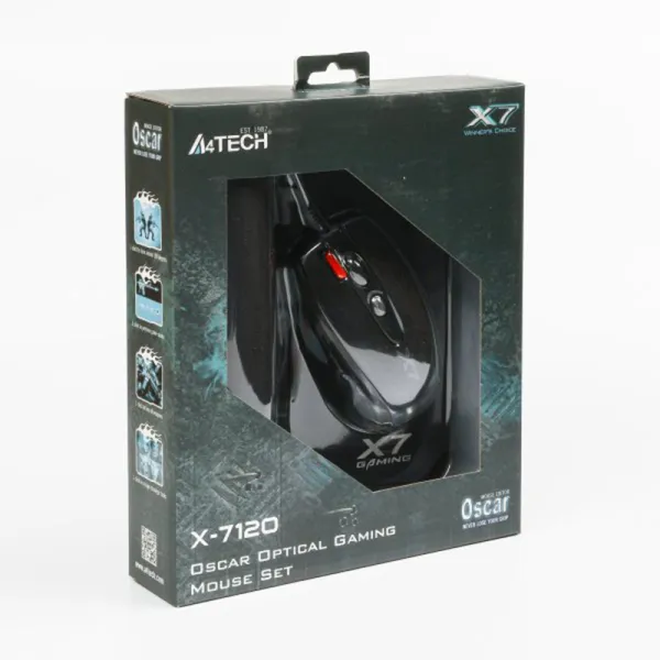 Мышь+коврик, X-710BK+X7-200MP, Bundle A4tech (X-7120) - Фото 1