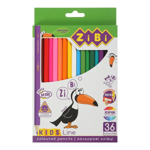 Карандаши цветные 36 цветов Kids Line ZiBi (ZB.2417) - Фото 5