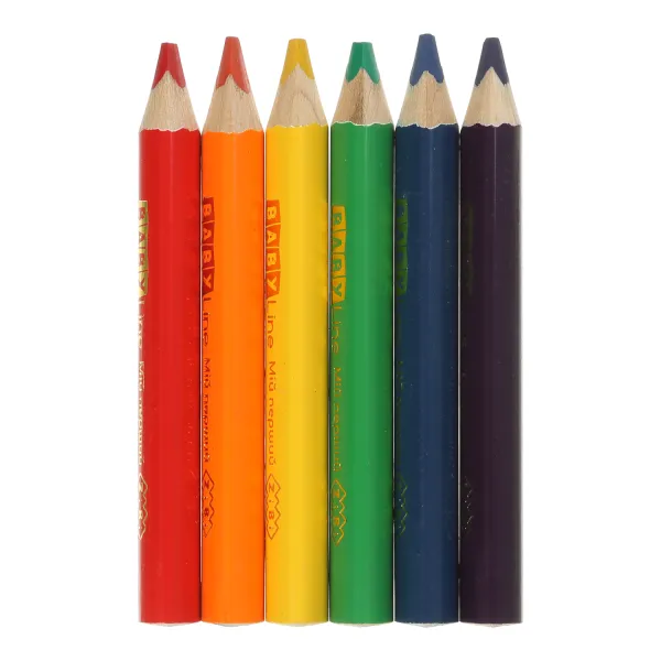 Карандаши цветные 6 цветов, mini JUMBO BABY Line ZiBi (ZB.2450) - Фото 6
