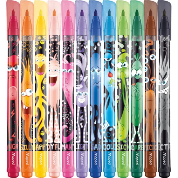 Фломастери, 12 кольорів Color Peps Monster Maped (MP.845400) - Фото 1