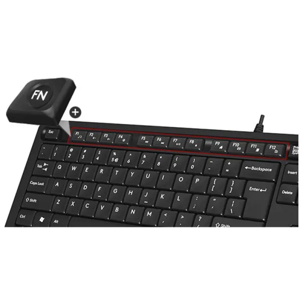 Клавіатура USB Fstyler FK10, чорно-блакитна A4tech (FK10 (Blue)) - Фото 4