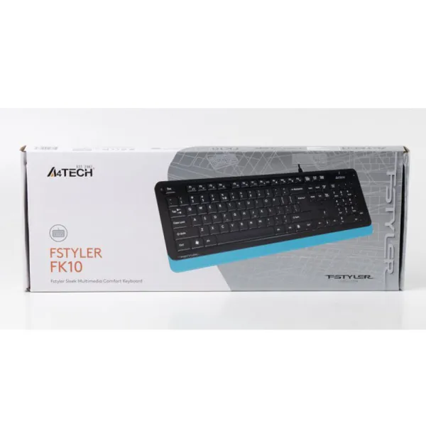 Клавіатура USB Fstyler FK10, чорно-блакитна A4tech (FK10 (Blue)) - Фото 5