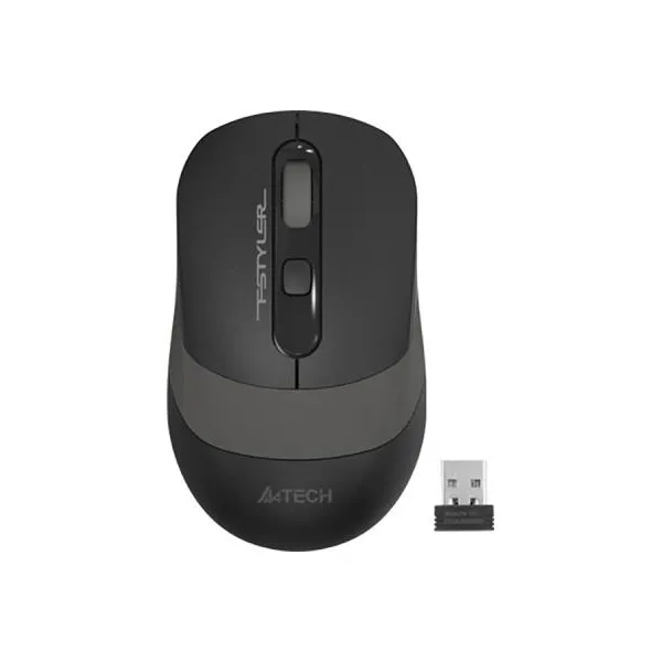 Миша бездротова, безшумна Fstyler, USB, FG10S, чорно-сіра A4tech (FG10S (Grey) - Фото 3