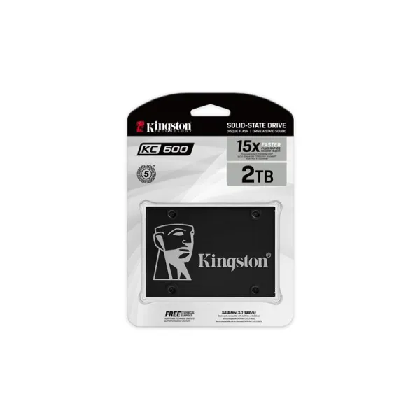 Накопичувач SSD KC600 2TB, 2.5", SATA  Kingston (SKC600/2048G) - Фото 1