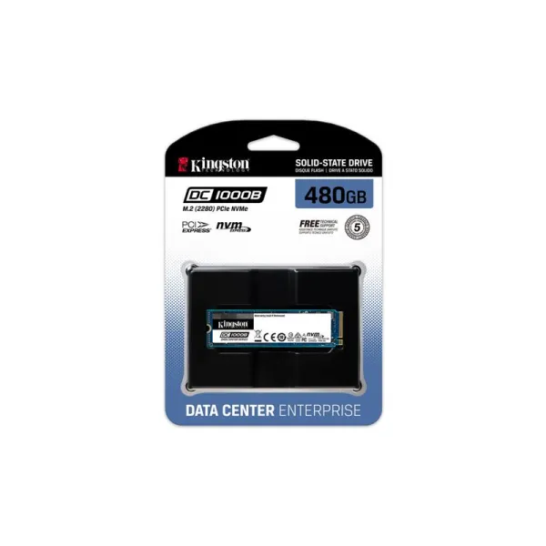 Накопитель SSD DC1000B, 480GB, M.2, PCIe 3.0  Kingston (SEDC1000BM8/480G) - Фото 1