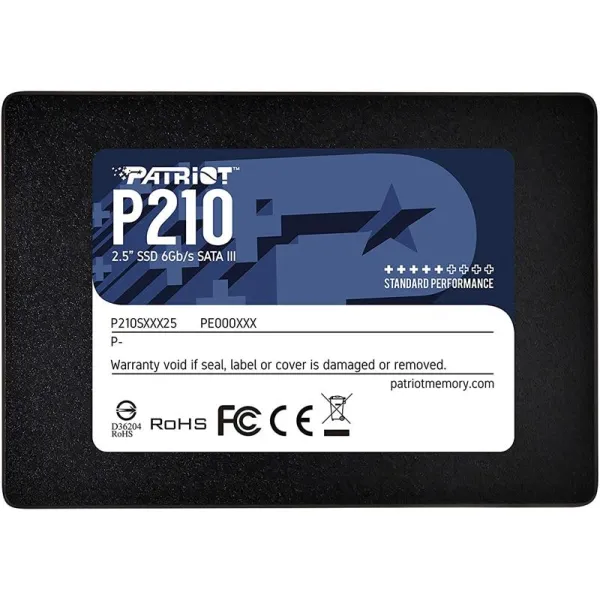 Накопитель SSD 512GB, 2.5", SATA  Patriot (P210S512G25)