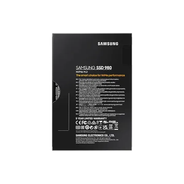 Накопичувач SSD 980 1TB, M.2, PCIe 3.0, NVMe 1.4  Samsung (MZ-V8V1T0BW) - Фото 1