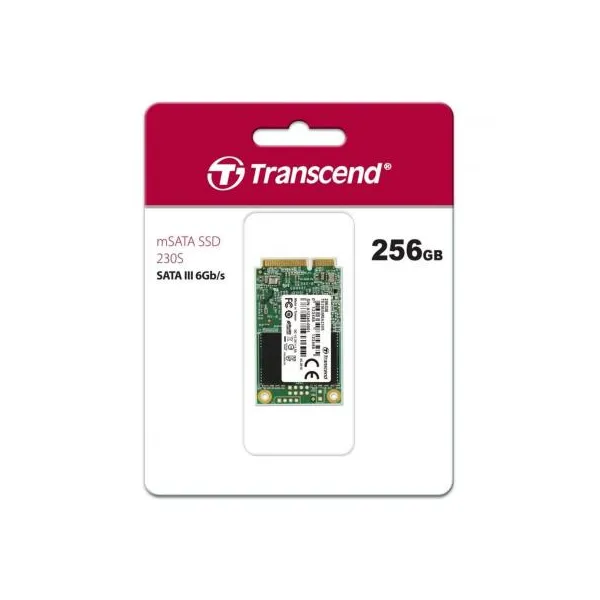 Накопичувач SSD 256GB, mSATA, SATA  Transcend (TS256GMSA230S) - Фото 1