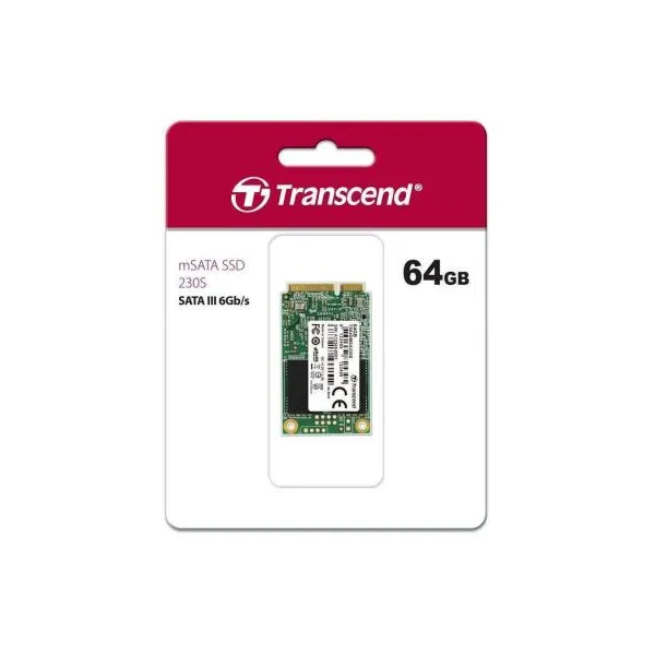 Накопитель SSD 230S 64GB,  mSATA Transcend (TS64GMSA230S) - Фото 1