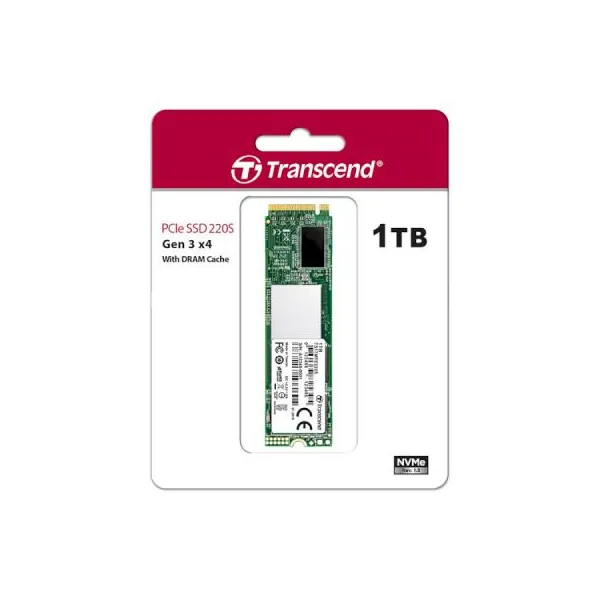 Накопитель SSD 1TB, M.2, NVMe Transcend (TS1TMTE220S) - Фото 1