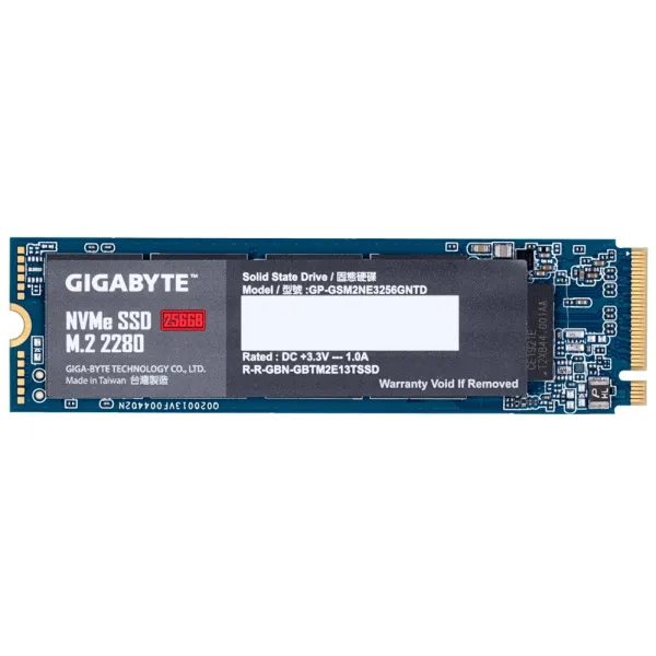 Накопичувач SSD 256GB, M.2, PCIe 3.0  Gigabyte (GP-GSM2NE3256GNTD) - Фото 2