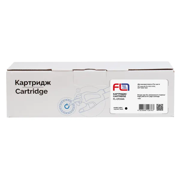 Картридж сумісний HP 44A (CF244A) Free Label (FL-CF244A) - Фото 1