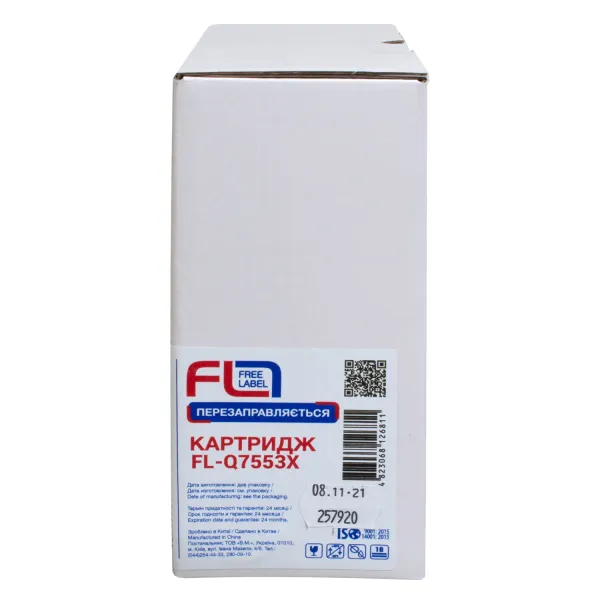 Картридж сумісний HP 53X (Q7553X) Free Label (FL-Q7553X) - Фото 1