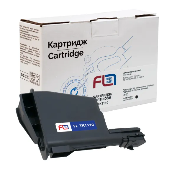 Тонер-картридж сумісний Kyocera Mita TK-1110 Free Label (FL-TK1110) - Фото 4