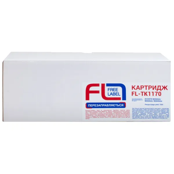 Тонер-картридж совместимый Kyocera Mita TK-1170 Free Label (FL-TK1170) - Фото 1