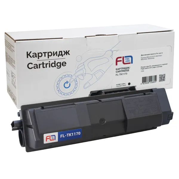 Тонер-картридж совместимый Kyocera Mita TK-1170 Free Label (FL-TK1170) - Фото 3