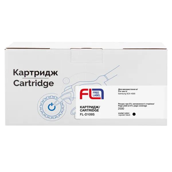 Картридж совместимый Samsung MLT-D109S (SCX-4300) Free Label (FL-D109S) - Фото 1