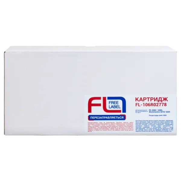 Тонер-картридж сумісний XER 106R02778 (Ph 3052) Free Label (FL-106R02778) - Фото 1