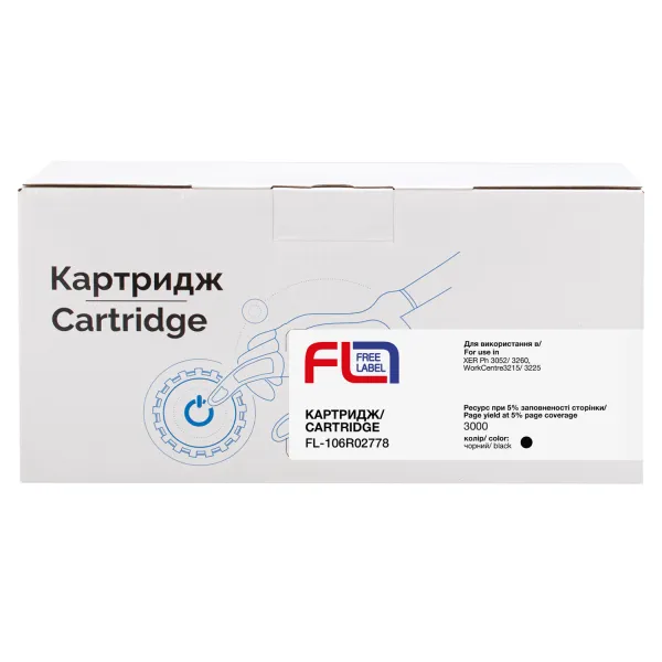 Тонер-картридж совместимый XER 106R02778 (Ph 3052) Free Label (FL-106R02778) - Фото 2