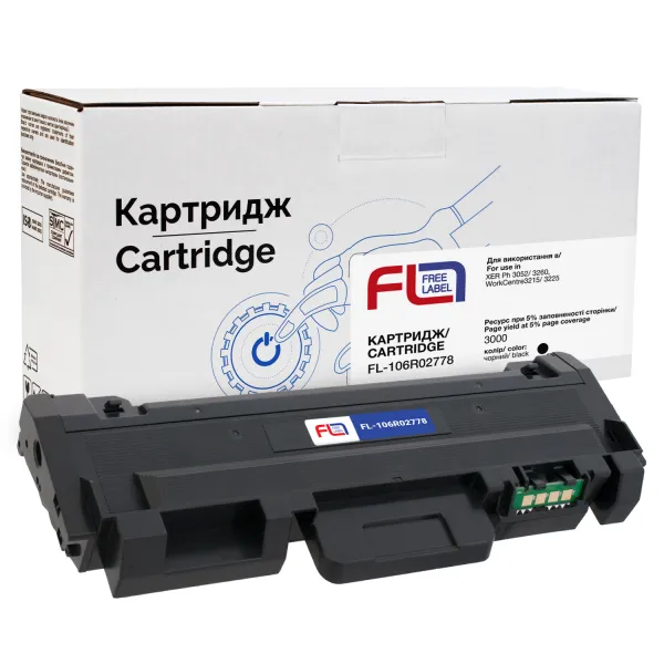 Тонер-картридж совместимый XER 106R02778 (Ph 3052) Free Label (FL-106R02778) - Фото 1
