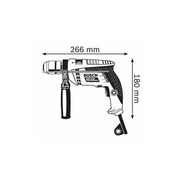 Дрель ударная GSB 13 RE + БЗП Bosch (0.601.217.100) - Фото 1