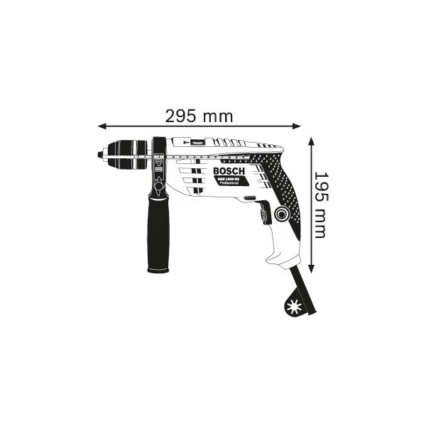 Дрель ударная GSB 1600 RE + БЗП Bosch (0.601.218.121) - Фото 2