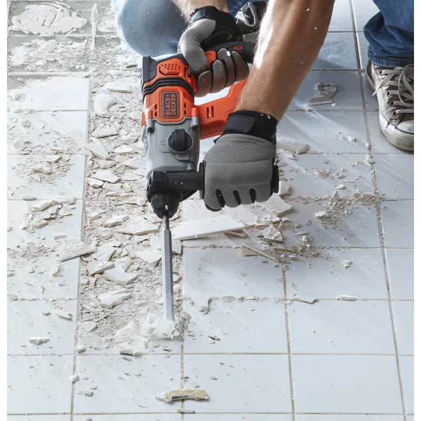 Перфоратор акумуляторний BCD900D1S, SDS-Plus, сумка BLACK+DECKER (BCD900D1S) - Фото 2