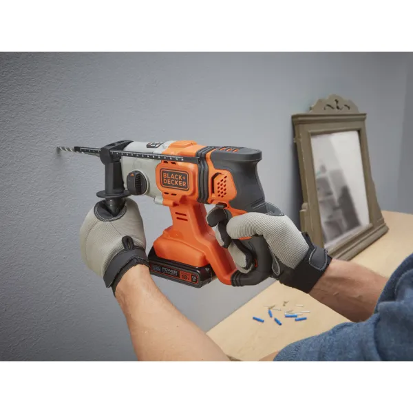 Перфоратор акумуляторний BCD900D1S, SDS-Plus, сумка BLACK+DECKER (BCD900D1S) - Фото 6