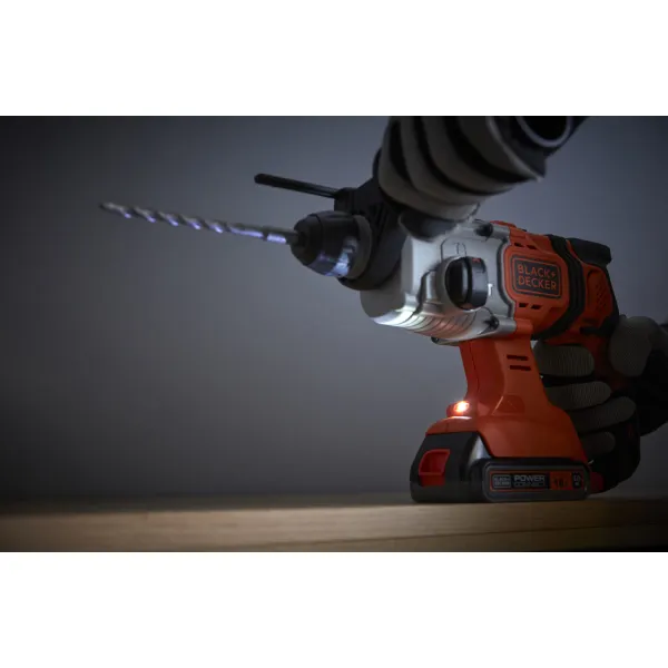 Перфоратор акумуляторний BCD900D1S, SDS-Plus, сумка BLACK+DECKER (BCD900D1S) - Фото 7