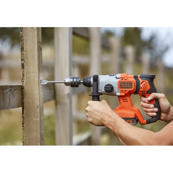 Перфоратор акумуляторний BCD900D1S, SDS-Plus, сумка BLACK+DECKER (BCD900D1S) - Фото 11