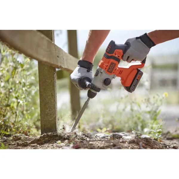 Перфоратор акумуляторний BCD900D1S, SDS-Plus, сумка BLACK+DECKER (BCD900D1S) - Фото 10