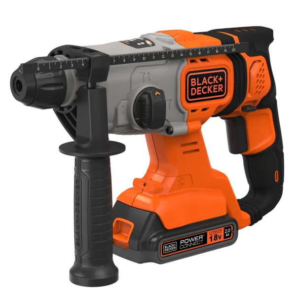 Перфоратор аккумуляторный BCD900D1S, SDS-Plus, сумка BLACK+DECKER (BCD900D1S) - Фото 2