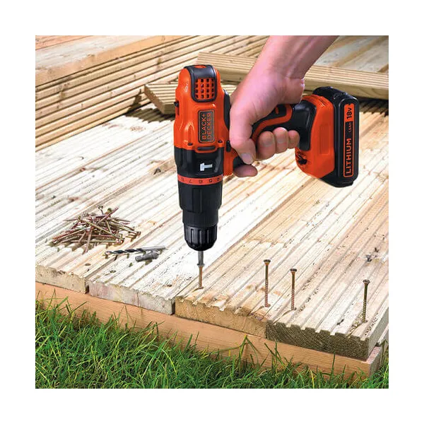 Шуруповерт-дрель BDCH188N, без аккумулятора и зарядного устройства BLACK+DECKER (BDCH188N) - Фото 2
