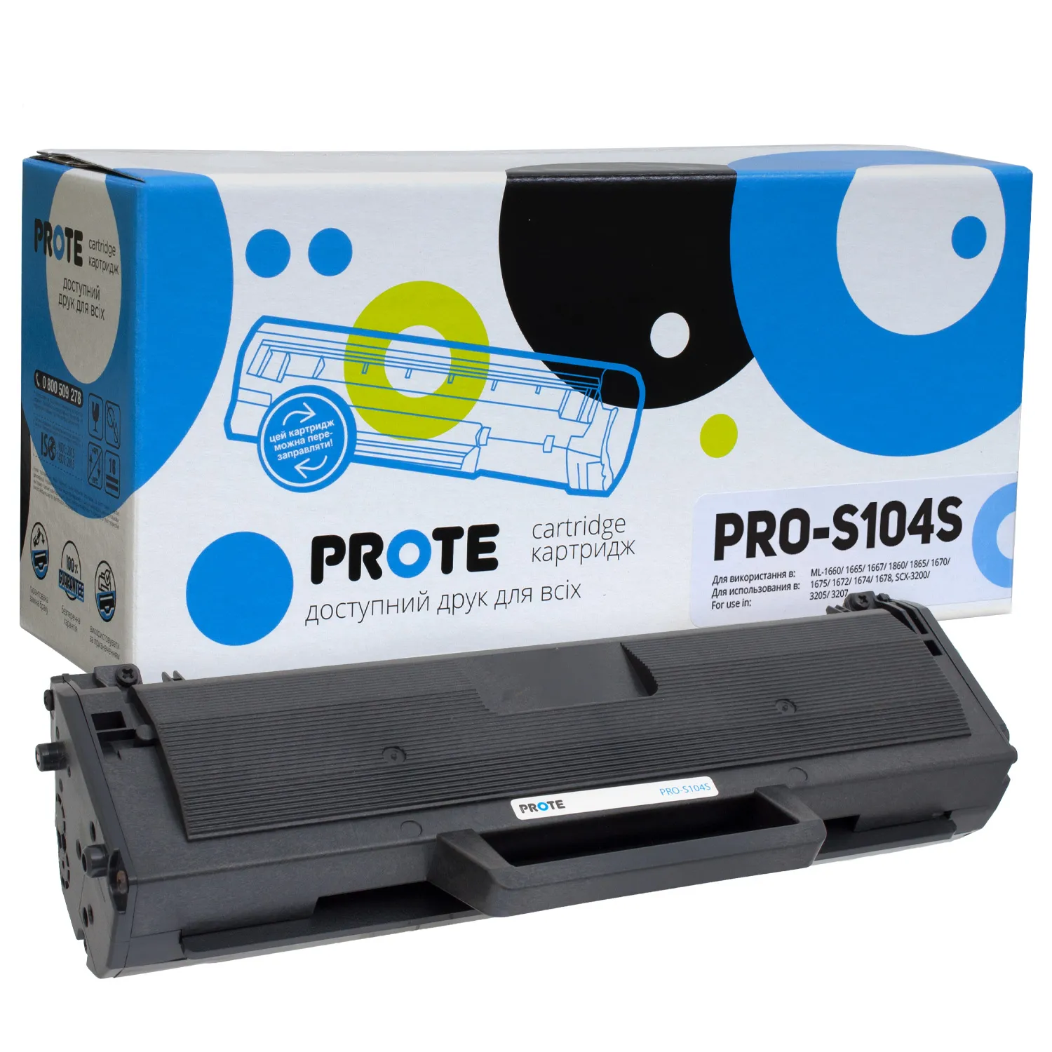 Картридж сумісний Samsung MLT-D104S (ML-1660) Prote (PRO-S104S) Картридж сумісний Samsung MLT-D104S (ML-1660) Prote (PRO-S104S)